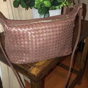 Basket Weave Leather Crossbody/hobo MARGOT